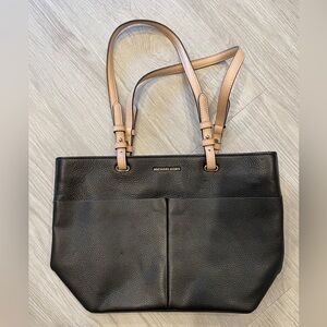 Michael Kors Black & Tan Leather Tote. Like new condition.